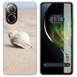 Funda Silicona para Realme C67 4G diseño Concha Dibujos