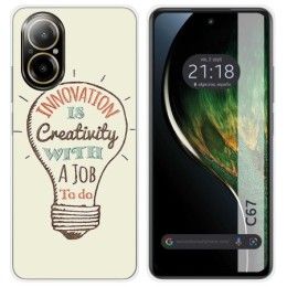 Funda Silicona para Realme C67 4G diseño Creativity Dibujos
