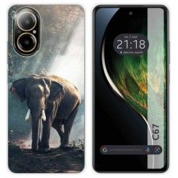 Funda Silicona para Realme C67 4G diseño Elefante Dibujos
