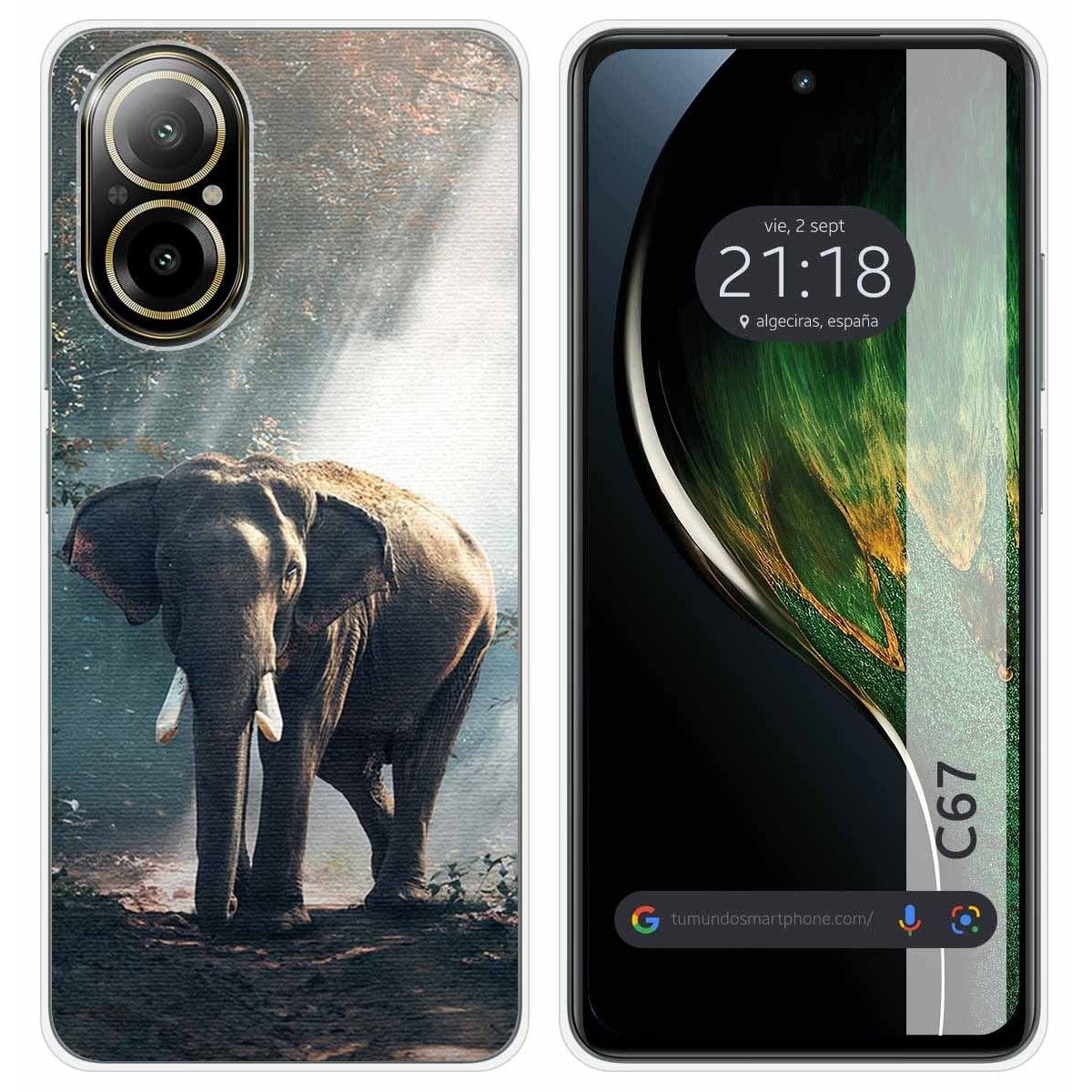 Funda Silicona para Realme C67 4G diseño Elefante Dibujos