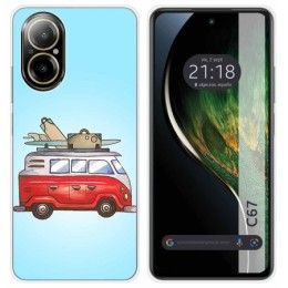 Funda Silicona para Realme C67 4G diseño Furgoneta Dibujos