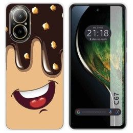 Funda Silicona para Realme C67 4G diseño Helado Chocolate Dibujos
