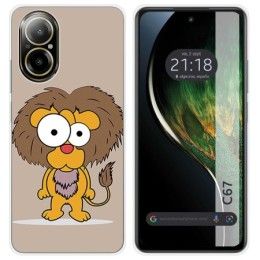 Funda Silicona para Realme C67 4G diseño Leon Dibujos