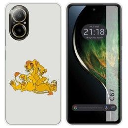 Funda Silicona para Realme C67 4G diseño Leones Dibujos