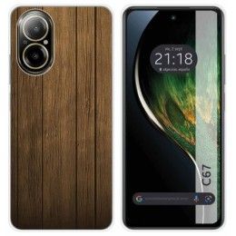 Funda Silicona para Realme C67 4G diseño Madera Dibujos