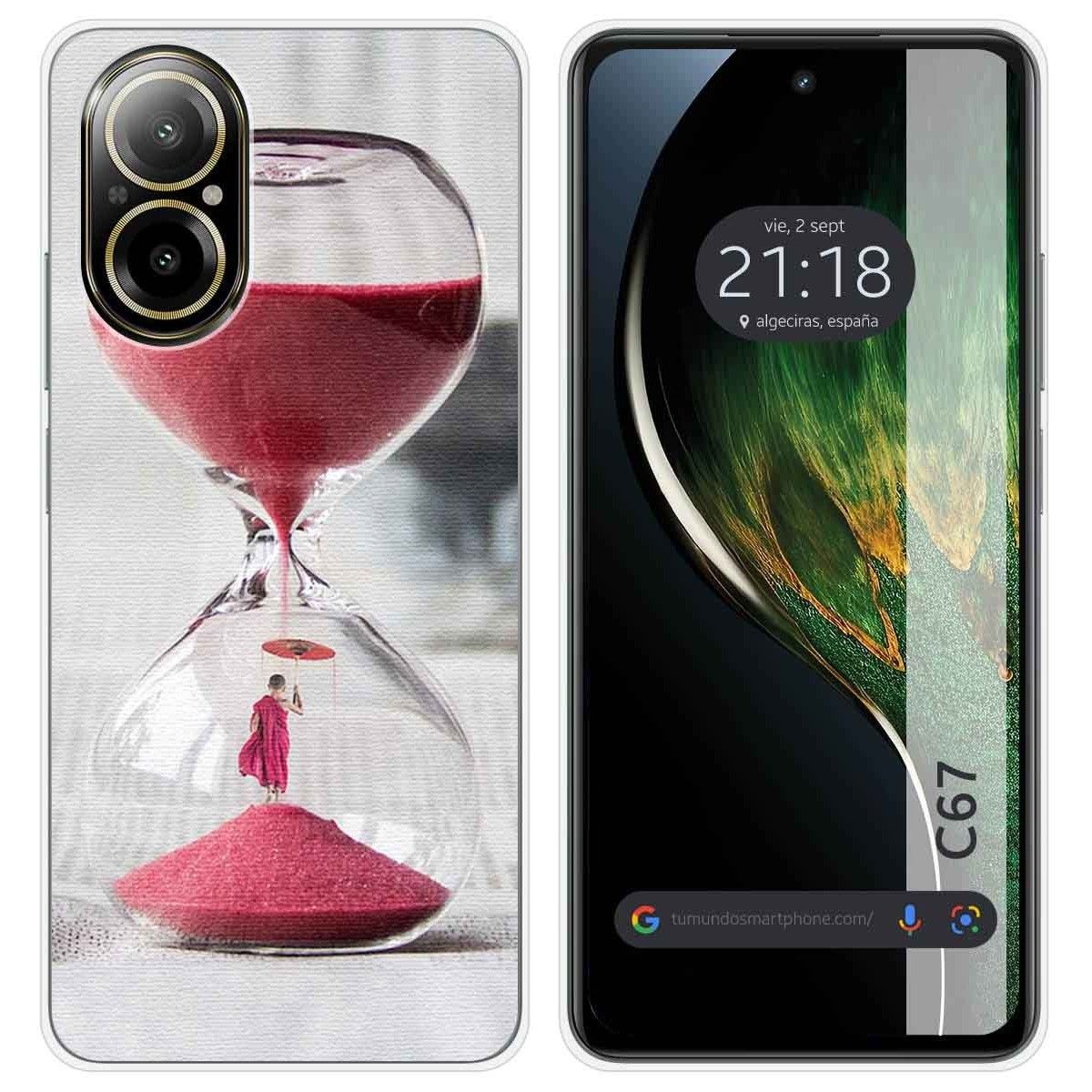 Funda Silicona para Realme C67 4G diseño Reloj Dibujos