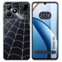 Funda Silicona Transparente para Realme Note 50 diseño Araña Dibujos