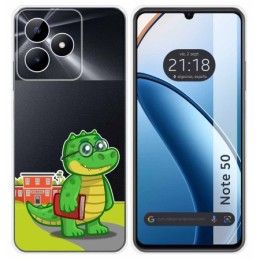 Funda Silicona Transparente para Realme Note 50 diseño Coco Dibujos