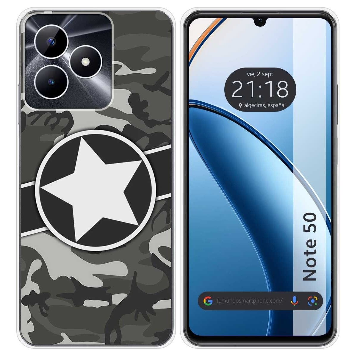 Funda Silicona para Realme Note 50 diseño Camuflaje 02 Dibujos
