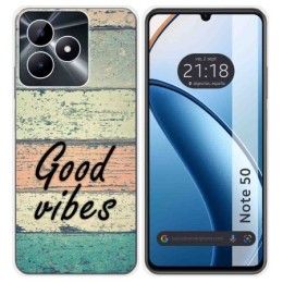 Funda Silicona para Realme Note 50 diseño Madera 01 Dibujos