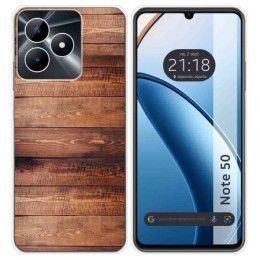 Funda Silicona para Realme Note 50 diseño Madera 02 Dibujos