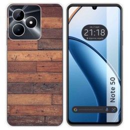 Funda Silicona para Realme Note 50 diseño Madera 03 Dibujos