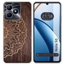 Funda Silicona para Realme Note 50 diseño Madera 06 Dibujos