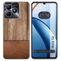 Funda Silicona para Realme Note 50 diseño Madera 09 Dibujos