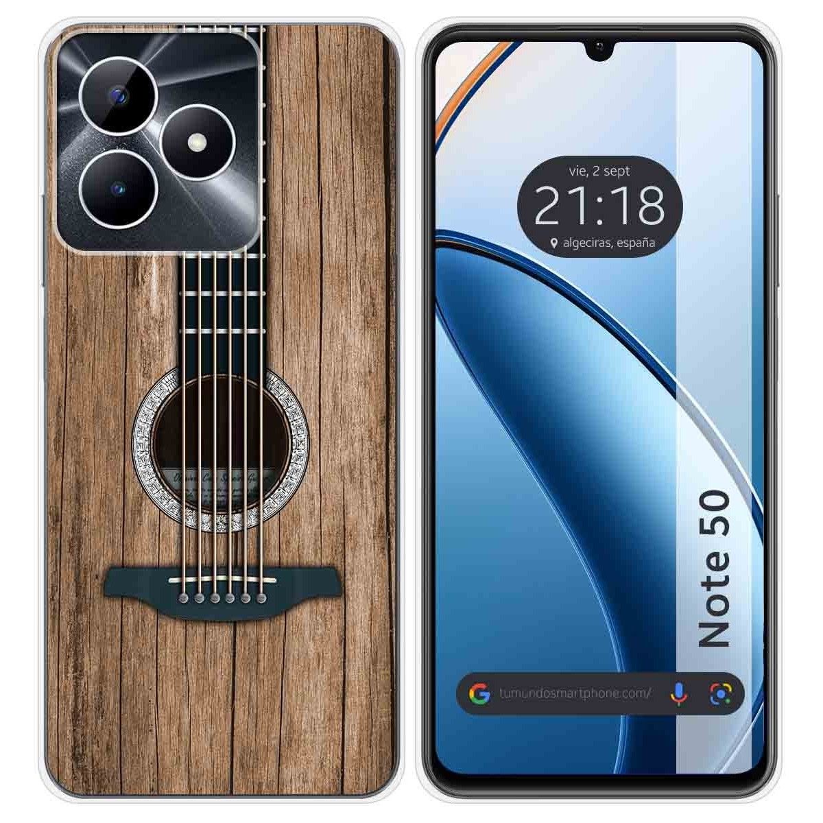 Funda Silicona para Realme Note 50 diseño Madera 11 Dibujos