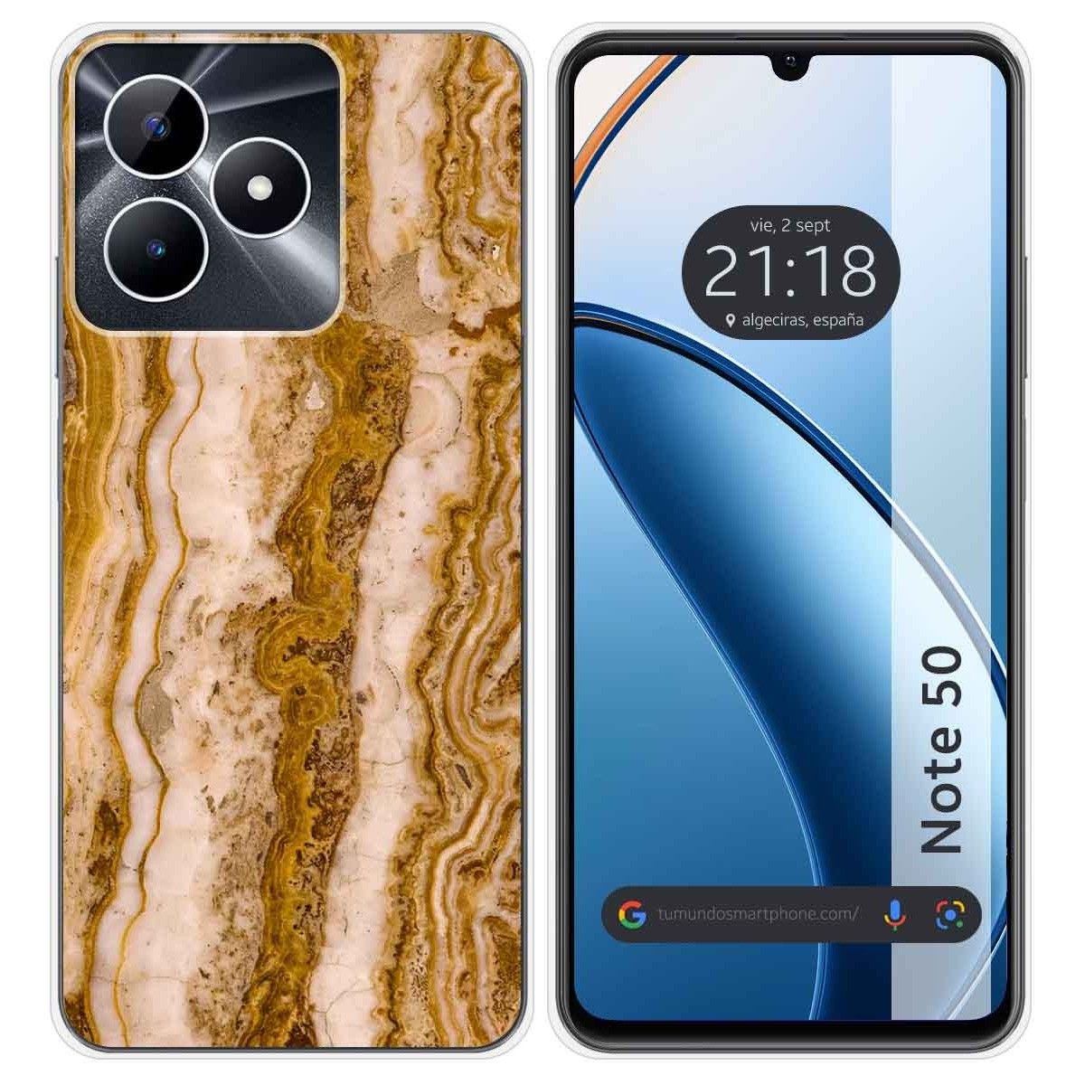 Funda Silicona para Realme Note 50 diseño Mármol 10 Dibujos