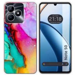 Funda Silicona para Realme Note 50 diseño Mármol 15 Dibujos