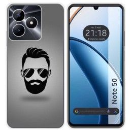 Funda Silicona para Realme Note 50 diseño Barba Dibujos