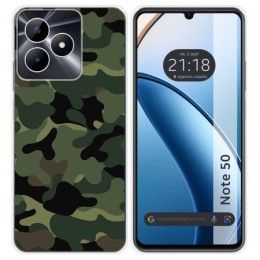 Funda Silicona para Realme Note 50 diseño Camuflaje Dibujos