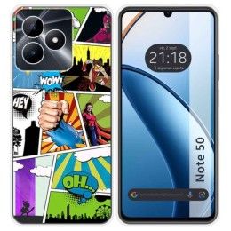 Funda Silicona para Realme Note 50 diseño Comic Dibujos