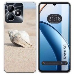 Funda Silicona para Realme Note 50 diseño Concha Dibujos