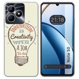 Funda Silicona para Realme Note 50 diseño Creativity Dibujos
