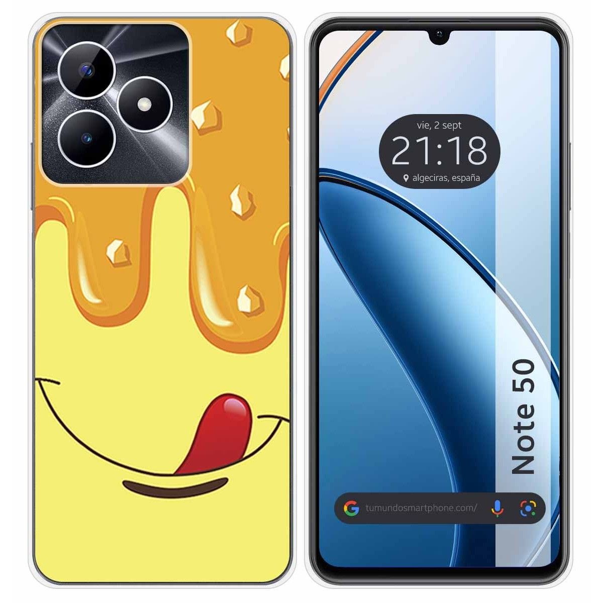 Funda Silicona para Realme Note 50 diseño Helado Vainilla Dibujos