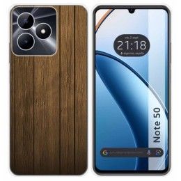Funda Silicona para Realme Note 50 diseño Madera Dibujos