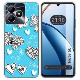 Funda Silicona para Realme Note 50 diseño Mariposas Dibujos