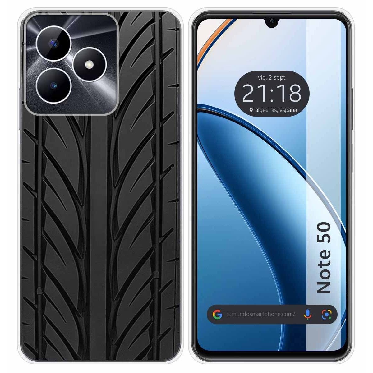 Funda Silicona para Realme Note 50 diseño Neumatico Dibujos