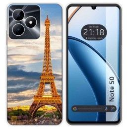 Funda Silicona para Realme Note 50 diseño Paris Dibujos