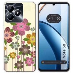 Funda Silicona para Realme Note 50 diseño Primavera En Flor Dibujos