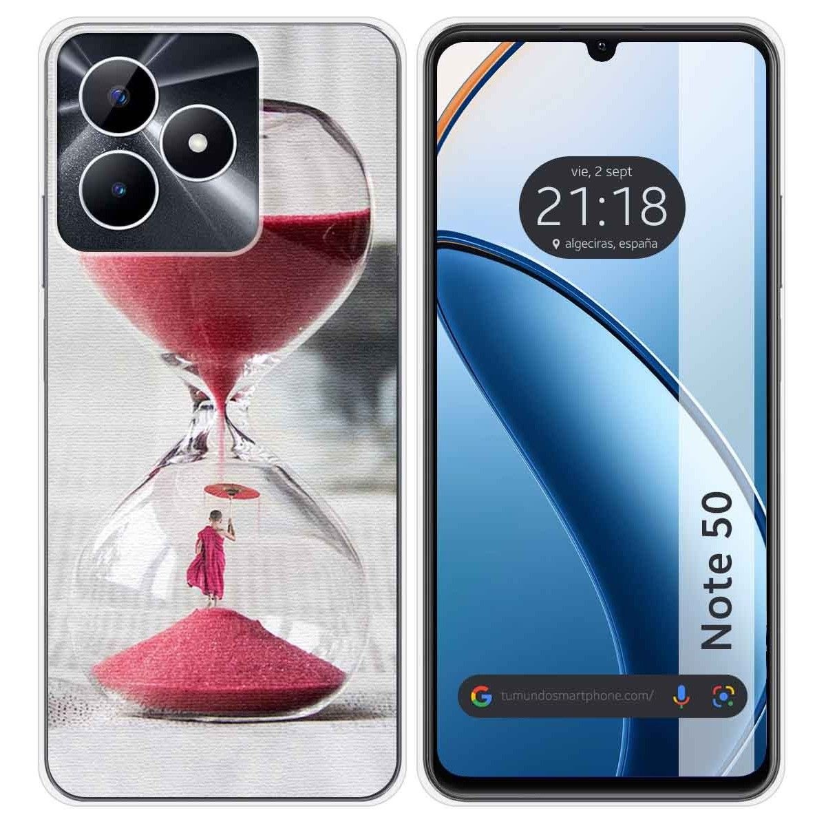 Funda Silicona para Realme Note 50 diseño Reloj Dibujos