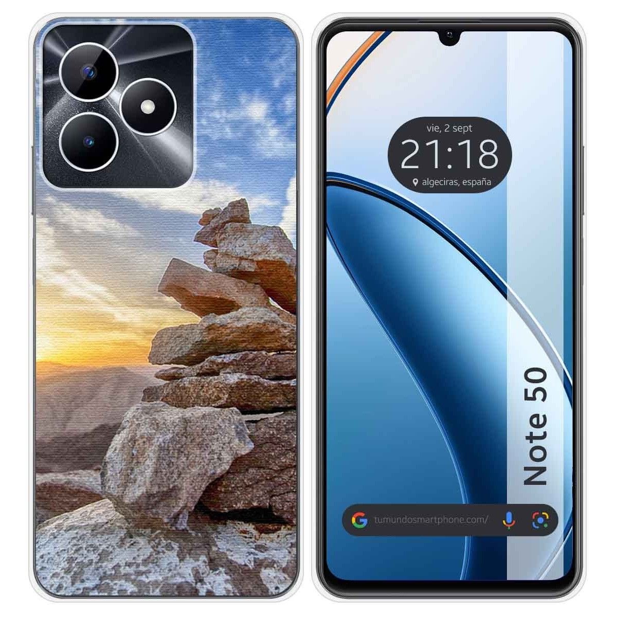 Funda Silicona para Realme Note 50 diseño Sunset Dibujos