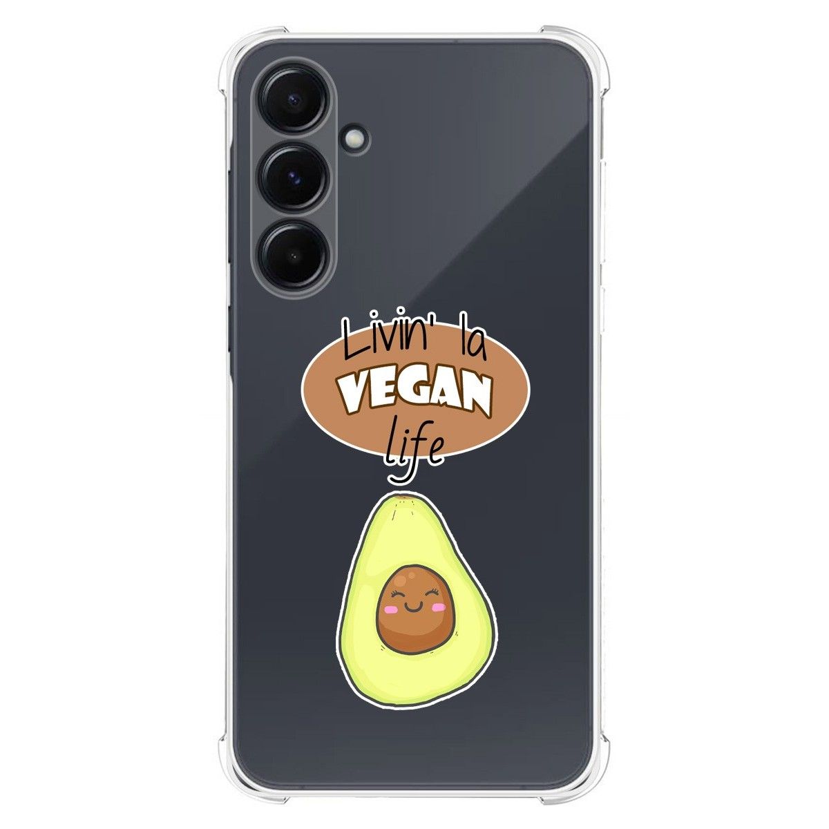 Funda Silicona Antigolpes para Samsung Galaxy A55 5G diseño Vegan Life Dibujos