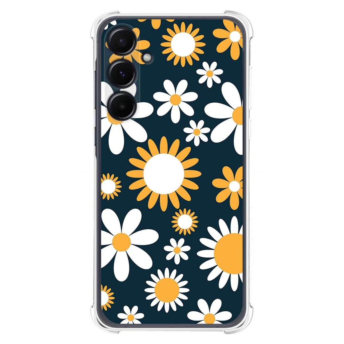 Funda Silicona Antigolpes para Samsung Galaxy A55 5G diseño Flores 08 Dibujos