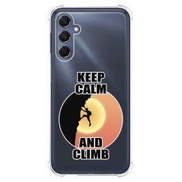Funda Silicona Antigolpes para Samsung Galaxy M34 5G diseño Hombre Escalada Dibujos