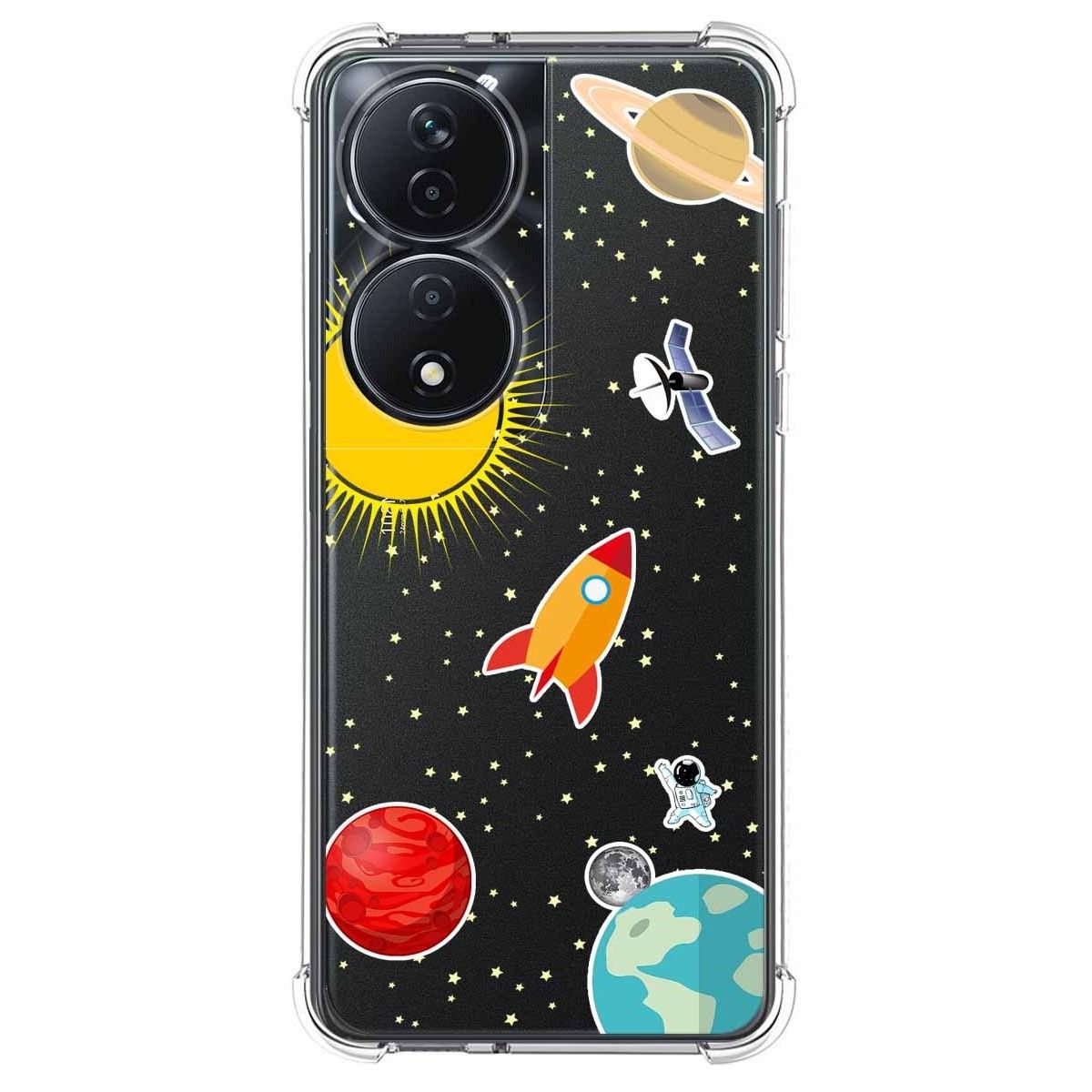 Funda Silicona Antigolpes para Huawei Honor X7b diseño Espacio Dibujos