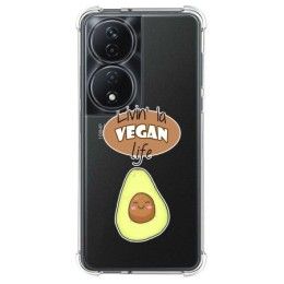 Funda Silicona Antigolpes para Huawei Honor X7b diseño Vegan Life Dibujos