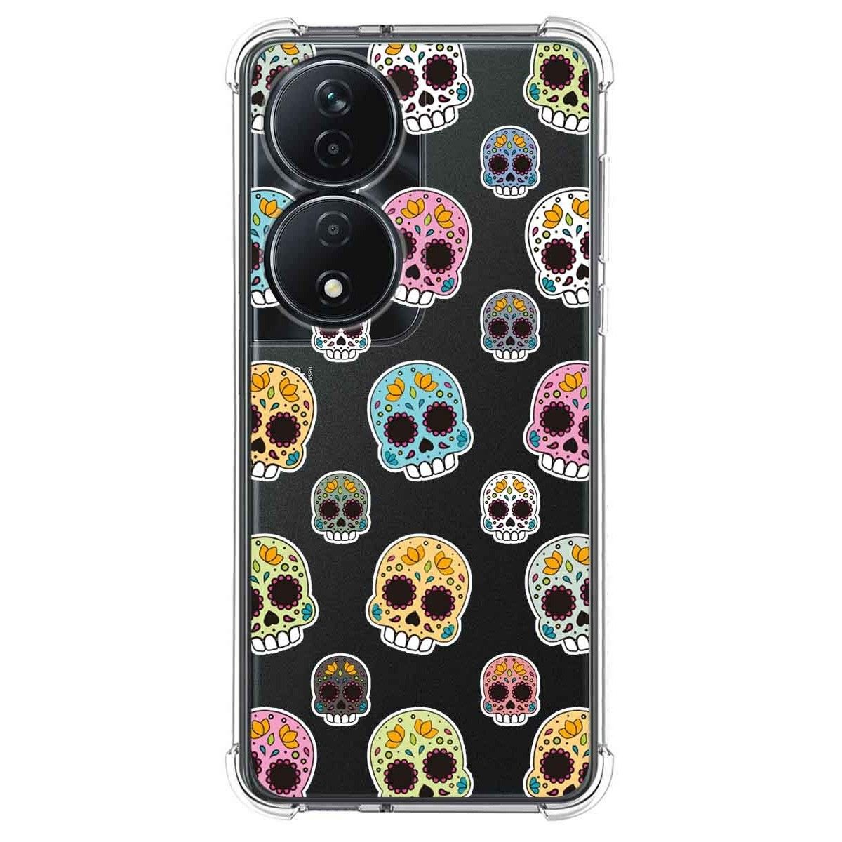Funda Silicona Antigolpes para Huawei Honor 90 Smart 5G diseño Catrina Dibujos