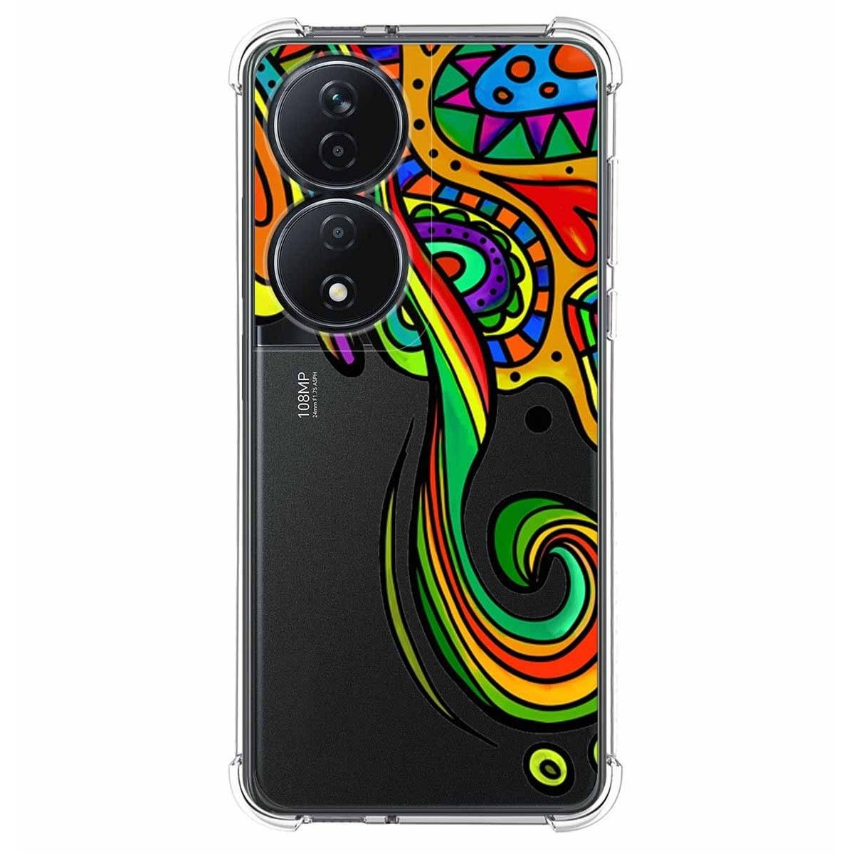 Funda Silicona Antigolpes para Huawei Honor 90 Smart 5G diseño Colores Dibujos