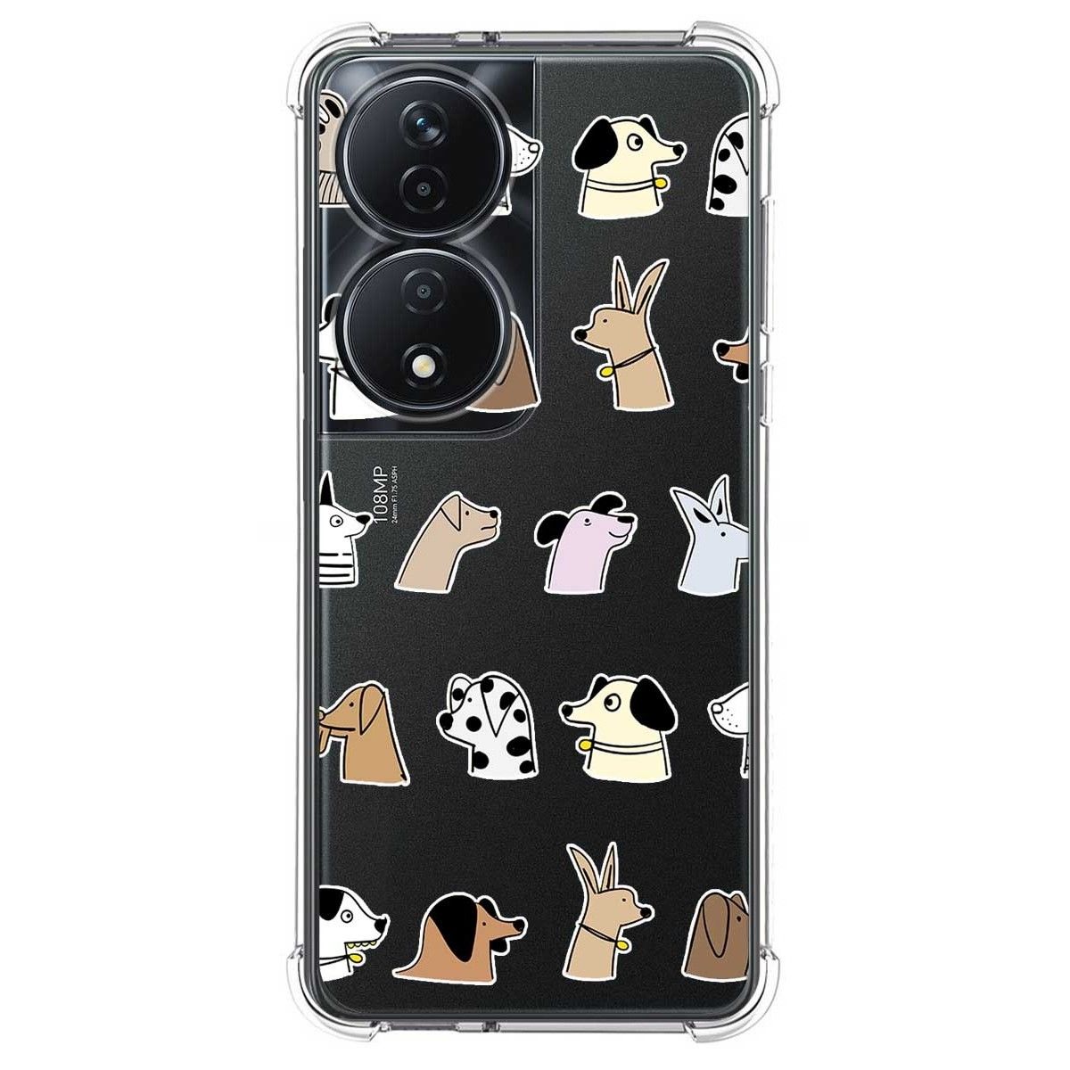 Funda Silicona Antigolpes para Huawei Honor 90 Smart 5G diseño Perros Dibujos