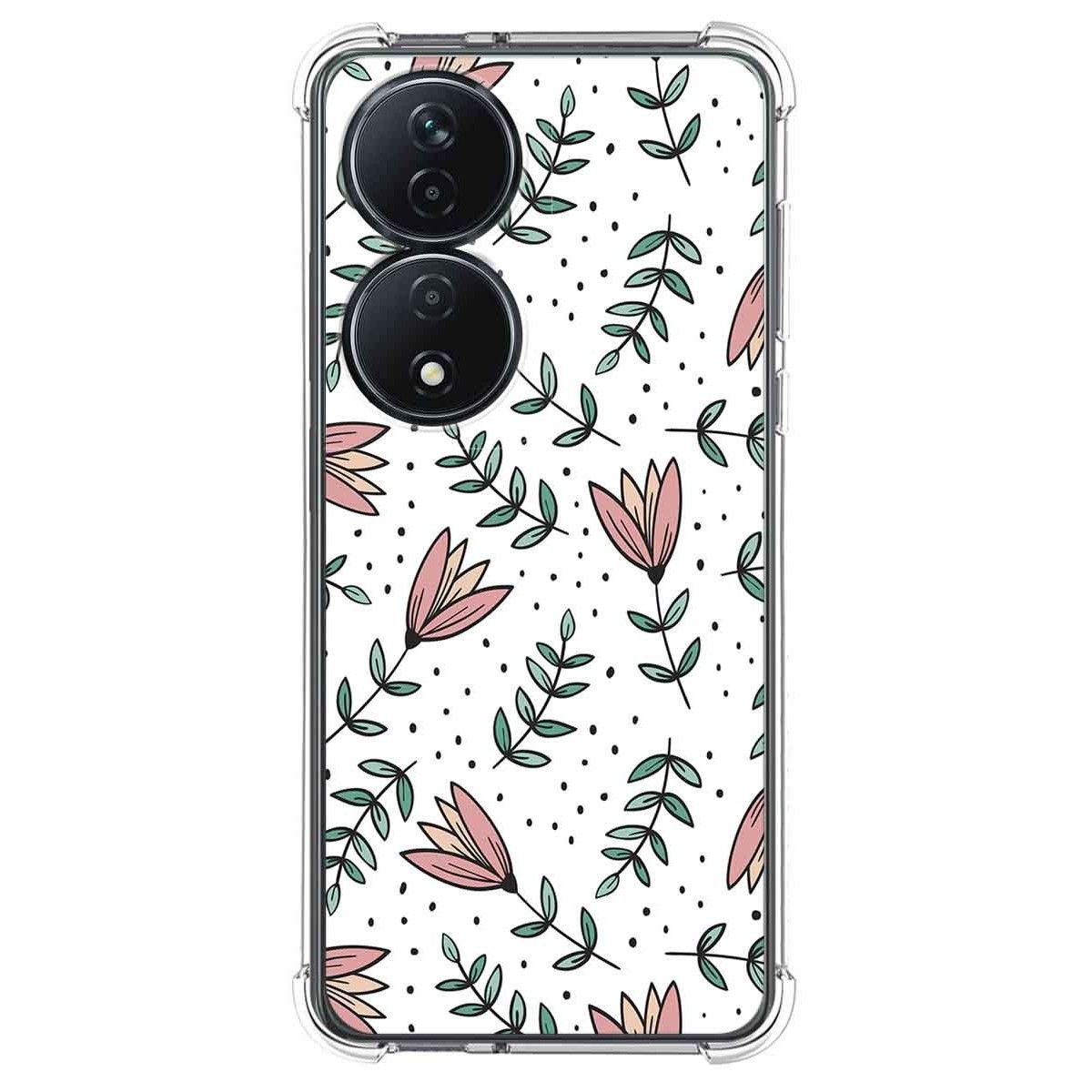 Funda Silicona Antigolpes para Huawei Honor 90 Smart 5G diseño Flores 01 Dibujos