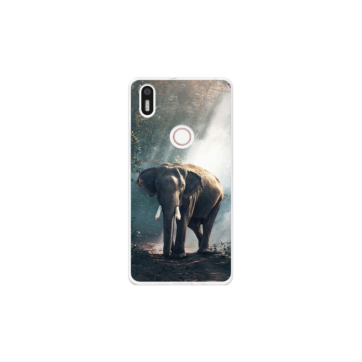 Funda Gel Tpu para Bq Aquaris X5 Plus Diseño Elefante Dibujos