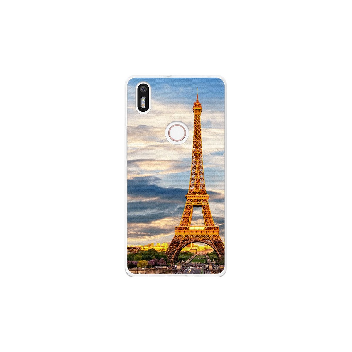 Funda Gel Tpu para Bq Aquaris X5 Plus Diseño Paris Dibujos