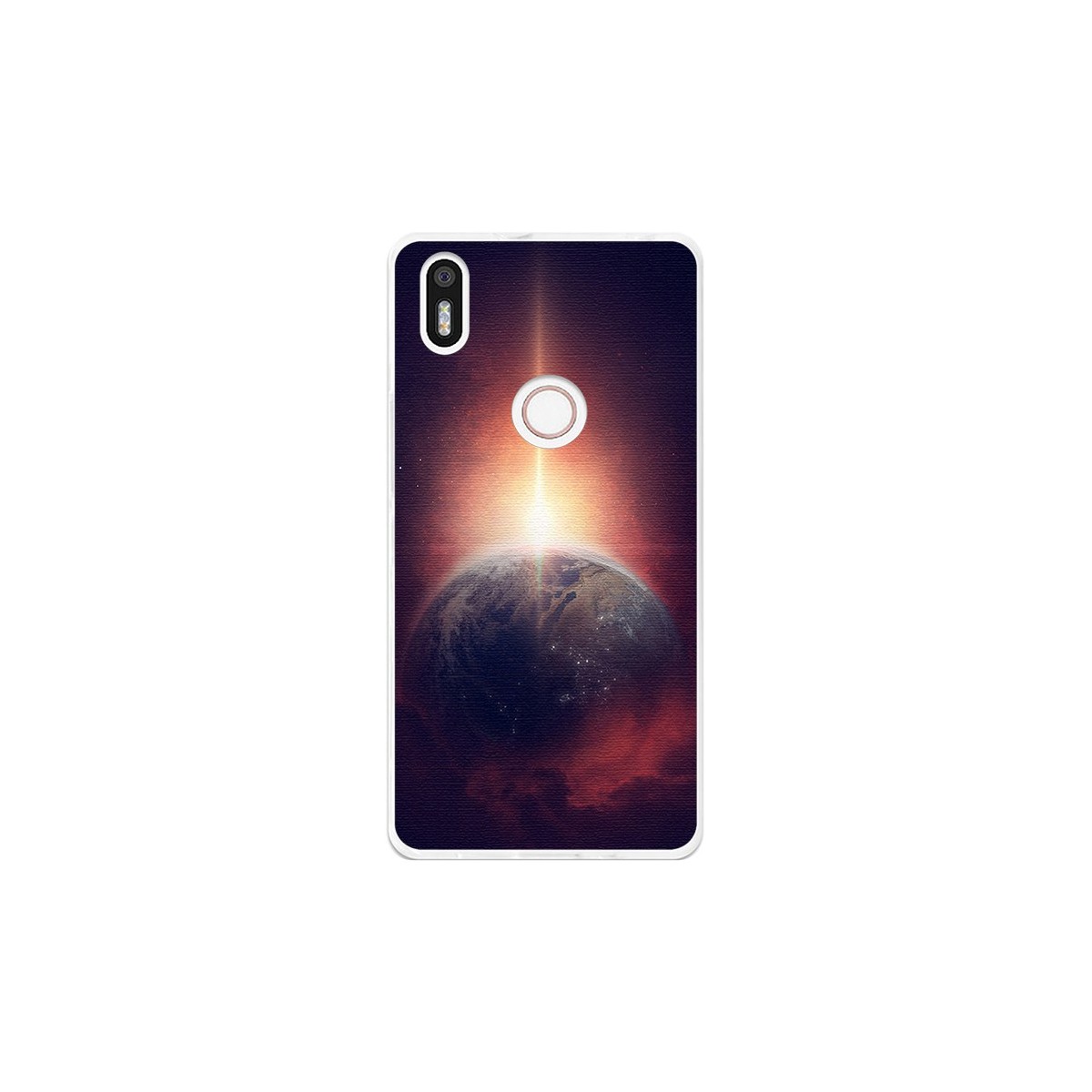 Funda Gel Tpu para Bq Aquaris X5 Plus Diseño Tierra Dibujos
