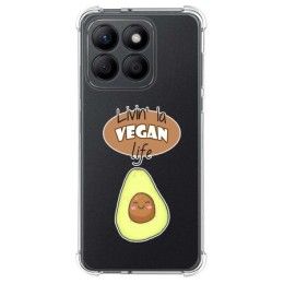Funda Silicona Antigolpes para Huawei Honor X8b diseño Vegan Life Dibujos