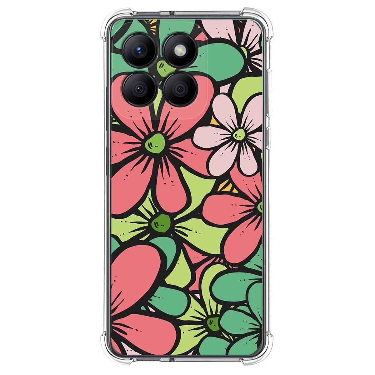 Funda Silicona Antigolpes para Huawei Honor X8b diseño Flores 02 Dibujos