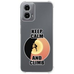 Funda Silicona Antigolpes para Motorola Moto G34 5G diseño Hombre Escalada Dibujos