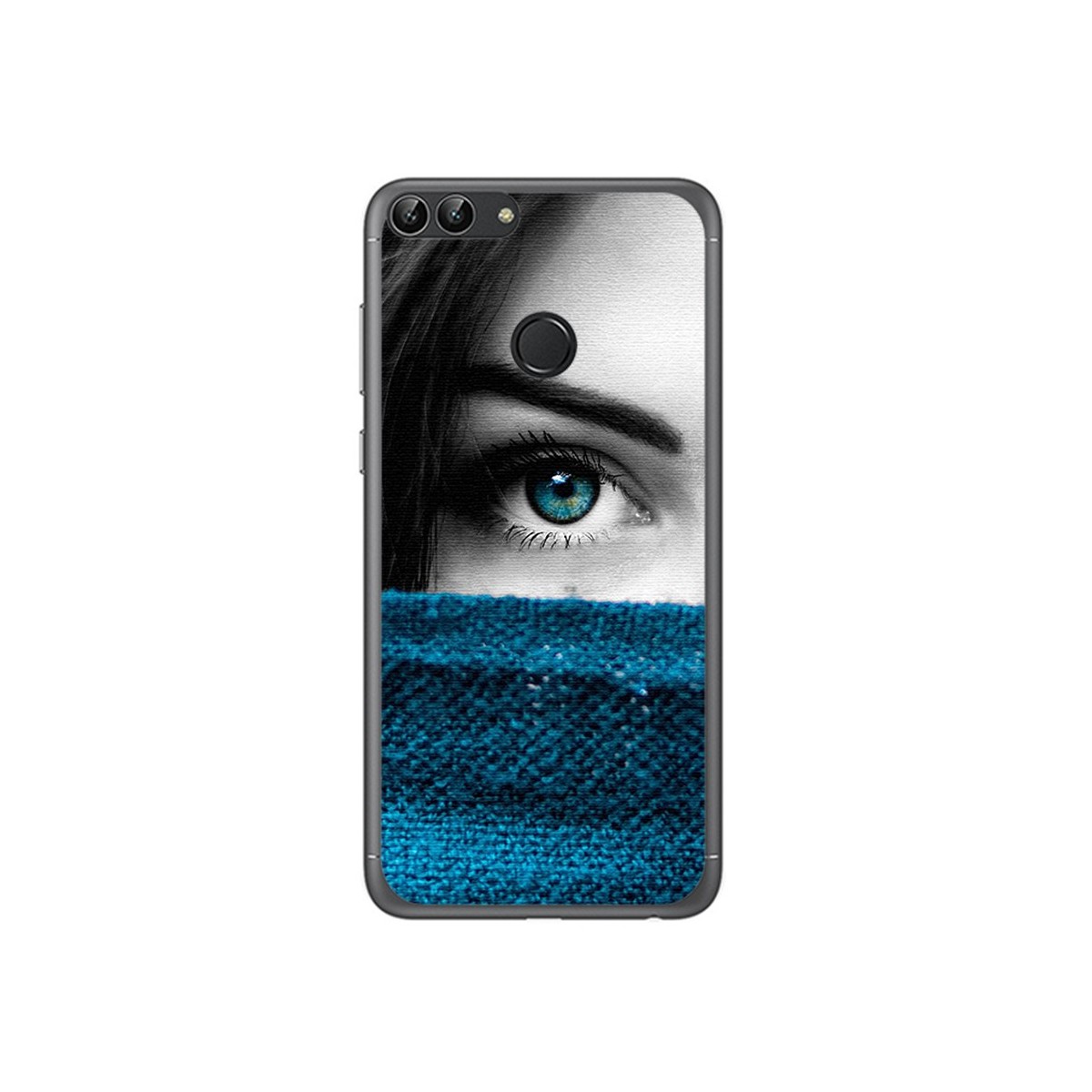 Funda Gel Tpu para Huawei P Smart Diseño Ojo Dibujos